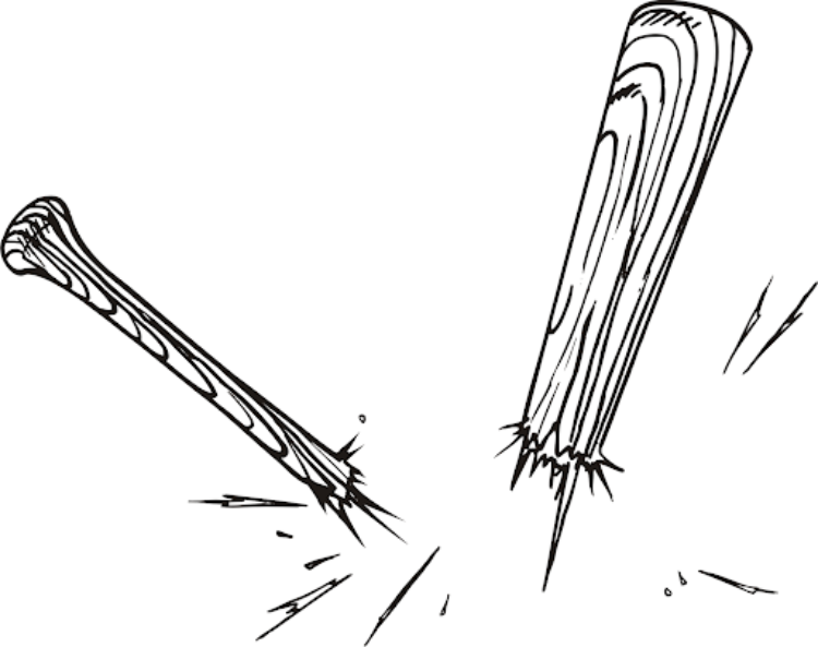 Picture of Game Used Broken Bats