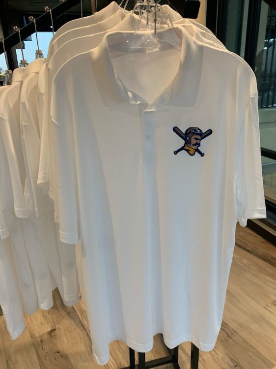 Picture of White Polo - Crossed Bats